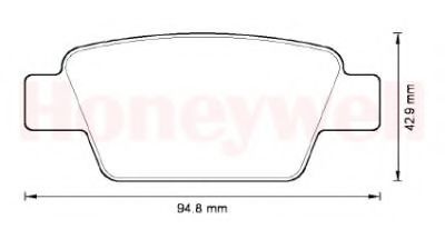 BENDIX - 573212B - Комплект тормозных колодок, дисковый тормоз