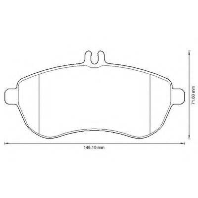 BENDIX - 573257B - Комплект тормозных колодок, дисковый тормоз