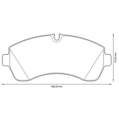 BENDIX - 573509B - Комплект тормозных колодок, дисковый тормоз