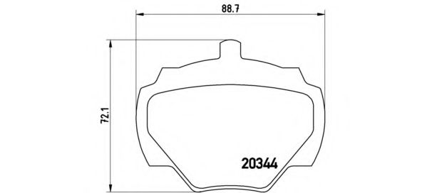 BREMBO - 07.B315.28 - Комплект высокоэффективных тормозных колодок (Тормозная система)