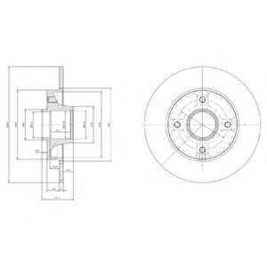 DELPHI - BG9022RS - Тормозной диск (Тормозная система)