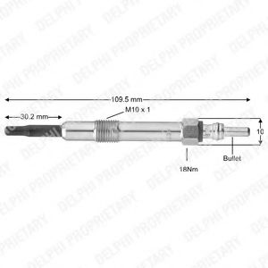 DELPHI - HDS418 - Свеча накаливания (Система накаливания)