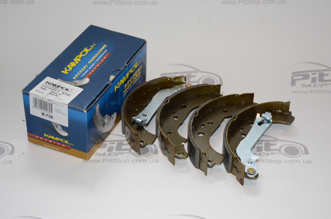 KAMPOL - K-739 - К-кт зад. барабан. колодок Fiat Doblo 1.3D /1.9 JTD 03-/Doblo 10-