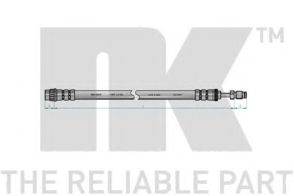 NK - 853722 - Тормозной шланг (Тормозная система)