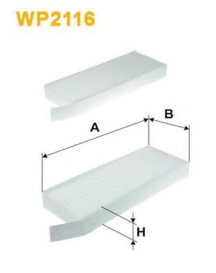 WIX FILTERS - WP2116 - Фильтр, воздух во внутренном пространстве (Отопление / вентиляция)