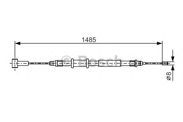 BOSCH - 1 987 482 214 - Трос, стояночная тормозная система (Тормозная система)