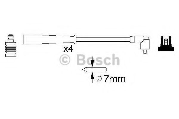 BOSCH - 0 986 356 727 - Комплект проводов зажигания (Система зажигания)