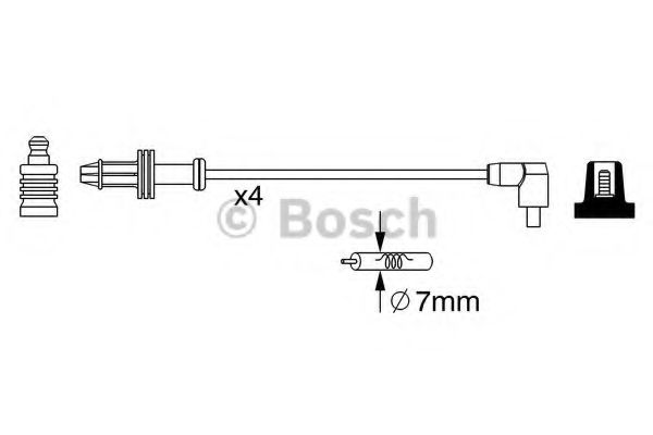 BOSCH - 0 986 357 240 - Комплект проводов зажигания (Система зажигания)