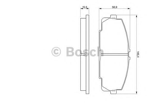 BOSCH - 0 986 424 319 - Комплект тормозных колодок, дисковый тормоз (Тормозная система)