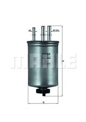 KNECHT - KL 446 - Топливный фильтр (Система подачи топлива)
