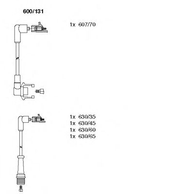 BREMI - 600/131 - Комплект проводов зажигания (Система зажигания)