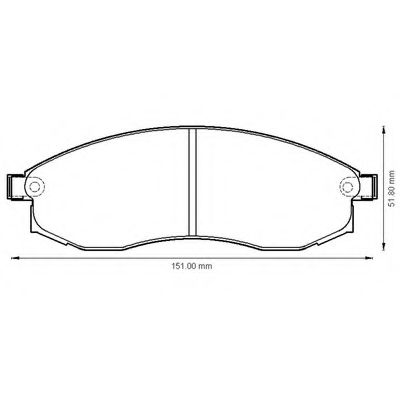 BENDIX - 572495B - Комплект тормозных колодок, дисковый тормоз