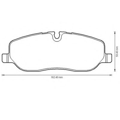 BENDIX - 572521B - Комплект тормозных колодок, дисковый тормоз