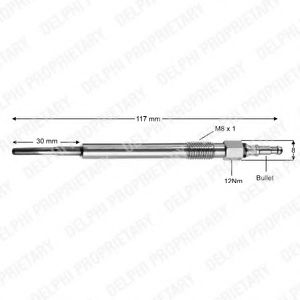 DELPHI - HDS414 - Свеча накаливания (Система накаливания)