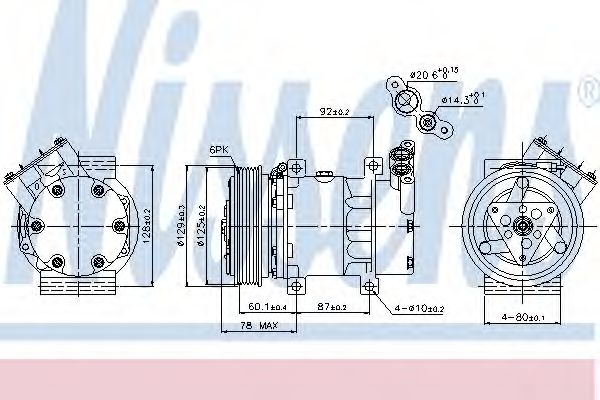 NISSENS - 89109 - Компрессор, кондиционер (Кондиционер)