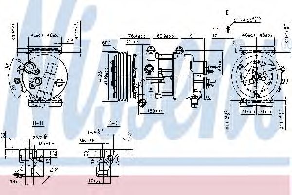 NISSENS - 89201 - Компрессор, кондиционер (Кондиционер)