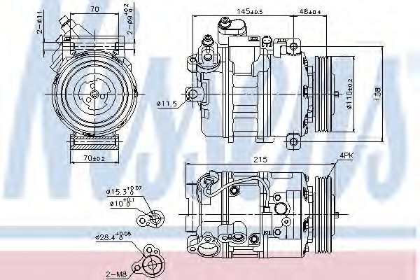 NISSENS - 89417 - Компрессор, кондиционер (Кондиционер)