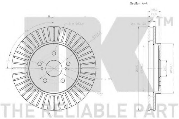 NK - 2045168 - Тормозной диск (Тормозная система)