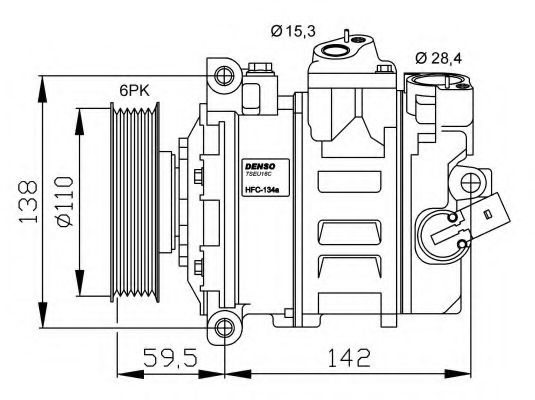 NRF - 32146G - Компрессор, кондиционер (Кондиционер)