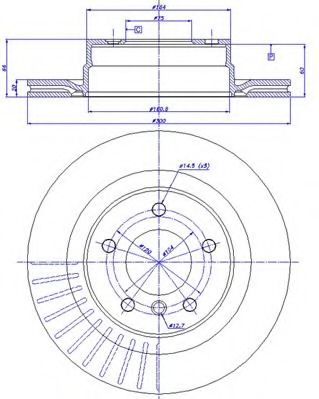 CAR - 142.1073 - Тормозной диск (Тормозная система)