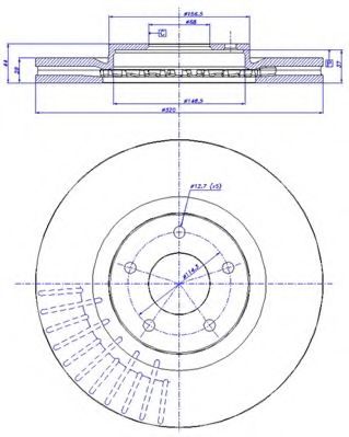 CAR - 142.1474 - Тормозной диск (Тормозная система)