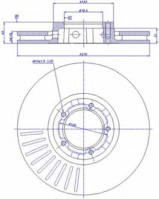 CAR - 142.270 - Тормозной диск (Тормозная система)