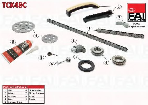 FAI AUTOPARTS - TCK48C - Комплект цепи привода распредвала (Управление двигателем)