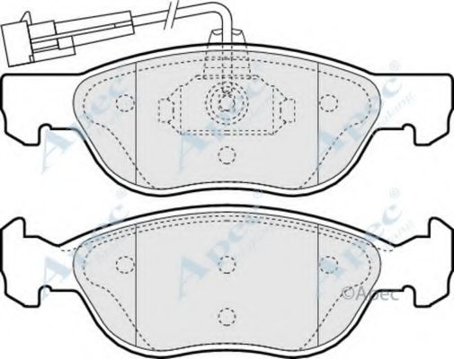 APEC BRAKING - PAD1053 - Комплект тормозных колодок, дисковый тормоз (Тормозная система)