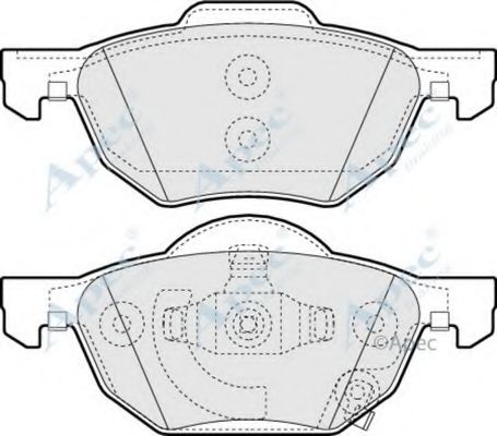 APEC BRAKING - PAD1394 - Комплект тормозных колодок, дисковый тормоз (Тормозная система)