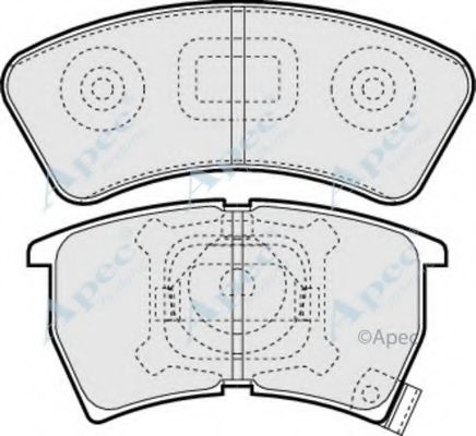 APEC BRAKING - PAD510 - Комплект тормозных колодок, дисковый тормоз (Тормозная система)