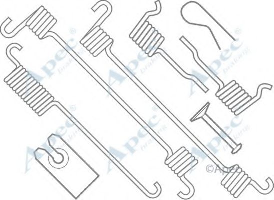 APEC BRAKING - KIT807 - Комплектующие, тормозная колодка (Тормозная система)