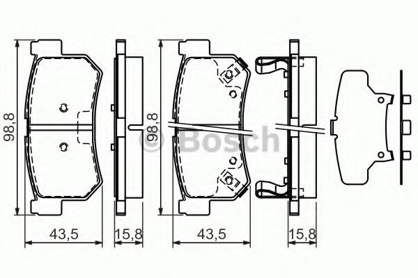 BOSCH - 0 986 494 237 - Комплект тормозных колодок, дисковый тормоз (Тормозная система)