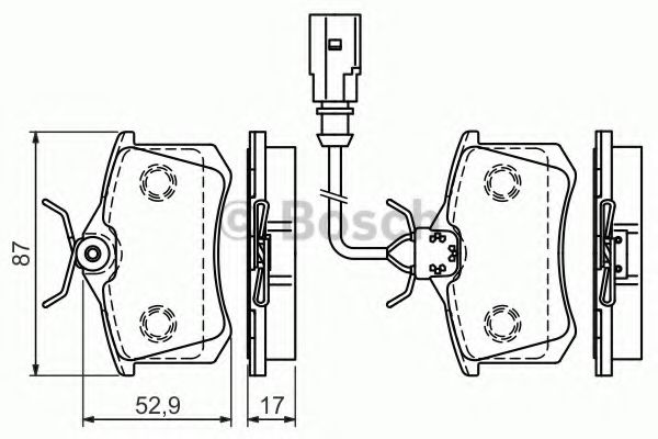 BOSCH - 0 986 494 025 - Комплект тормозных колодок, дисковый тормоз (Тормозная система)