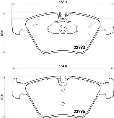 HELLA PAGID - 8DB 355 015-031 - Комплект тормозных колодок, дисковый тормоз (Тормозная система)