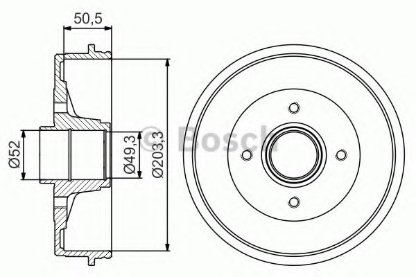 BOSCH - 0 986 477 196 - Тормозной барабан (Тормозная система)