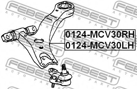 FEBEST - 0124-MCV30RH - Рычаг независимой подвески колеса, подвеска колеса (Подвеска колеса)