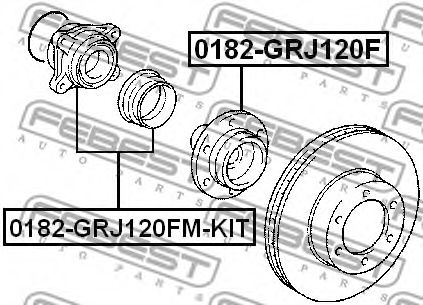FEBEST - 0182-GRJ120F - Ступица колеса (Подвеска колеса)