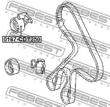 FEBEST - 0187-CDT250 - Натяжной ролик, ремень ГРМ (Ременный привод)
