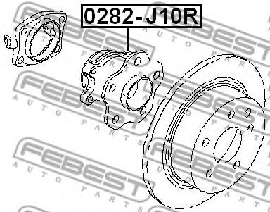 FEBEST - 0282-J10R - Ступица колеса (Подвеска колеса)