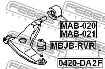 FEBEST - 0420-DA2F - Несущий / направляющий шарнир (Подвеска колеса)