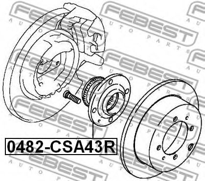 FEBEST - 0482-CSA43R - Ступица колеса (Подвеска колеса)