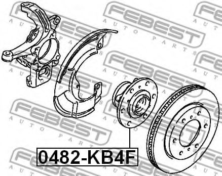 FEBEST - 0482-KB4F - Ступица колеса (Подвеска колеса)