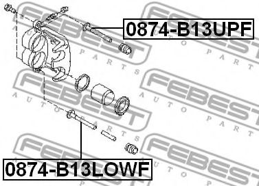 FEBEST - 0874-B13UPF - Направляющий болт, корпус скобы тормоза (Тормозная система)