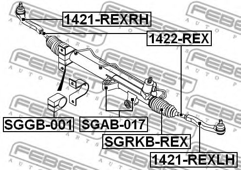 FEBEST - 1421-REXRH - Наконечник поперечной рулевой тяги (Рулевое управление)