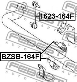 FEBEST - 1623-164F - Тяга / стойка, стабилизатор (Подвеска колеса)