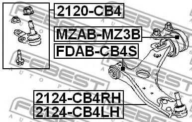 FEBEST - 2124-CB4LH - Рычаг независимой подвески колеса, подвеска колеса (Подвеска колеса)