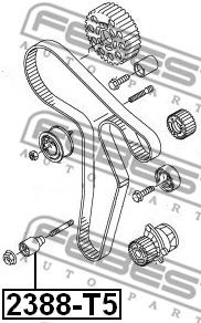 FEBEST - 2388-T5 - Паразитный / Ведущий ролик, зубчатый ремень (Ременный привод)
