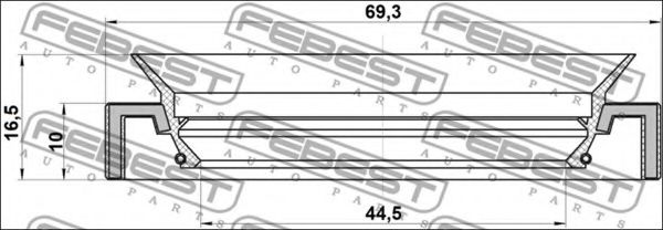 FEBEST - 95HAS-46691016C - Уплотнительное кольцо вала, приводной вал (Привод колеса)