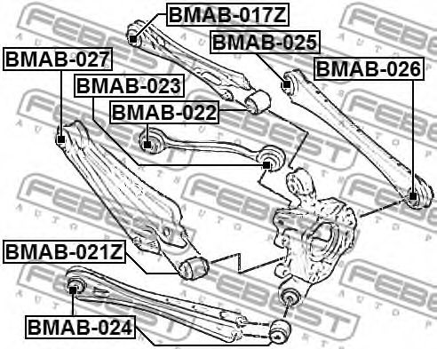 FEBEST - BMAB-024 - Втулка, рычаг колесной подвески (Подвеска колеса)