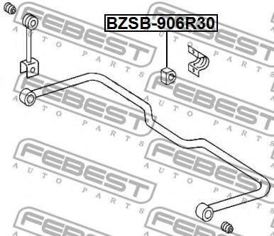 FEBEST - BZSB-906R30 - Втулка, стабилизатор (Подвеска колеса)